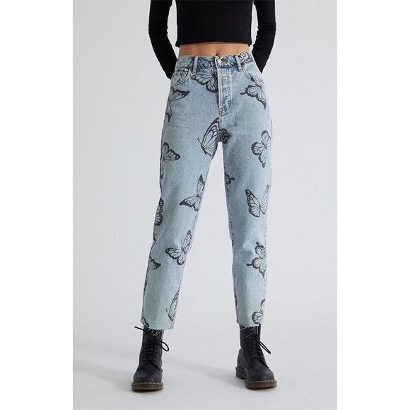 Pacsun Buttlerfly High Rise Straight Jeans Size 25 - Picture 1 of 13